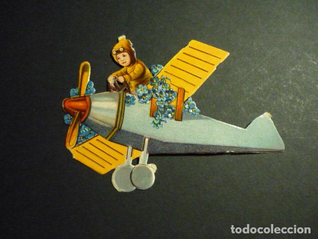 Collectionnisme Cartes &agrave; collectionner massicot&eacute;es anciennes: AVION CROMO TROQUELADO