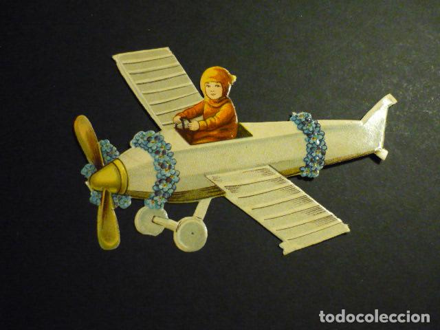 Coleccionismo cromos troquelados antiguos: AVION CROMO TROQUELADO