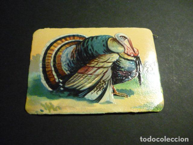 Collectable Antique Stamped Cards: PAJARO CROMO TROQUELADO