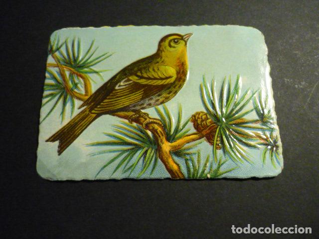 Collectable Antique Stamped Cards: PAJARO CROMO TROQUELADO