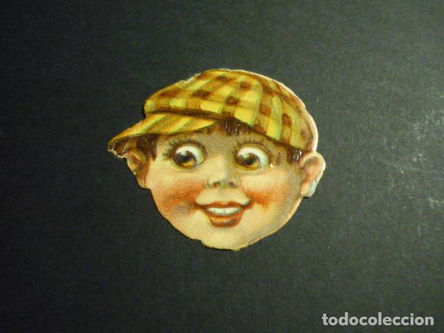 Collectable Antique Stamped Cards: CABEZA DE NI&Ntilde;O CROMO TROQUELADO