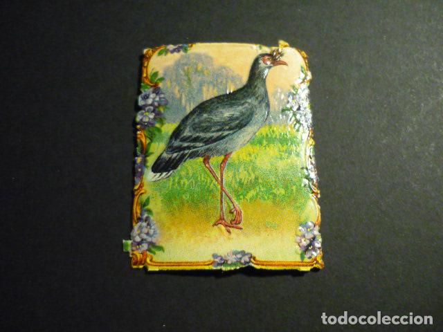 Collectable Antique Stamped Cards: PAJARO CROMO TROQUELADO