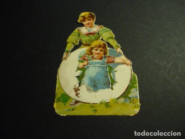Collectionnisme Cartes &agrave; collectionner massicot&eacute;es anciennes: NI&Ntilde;O EN HUEVO CROMO TROQUELADO