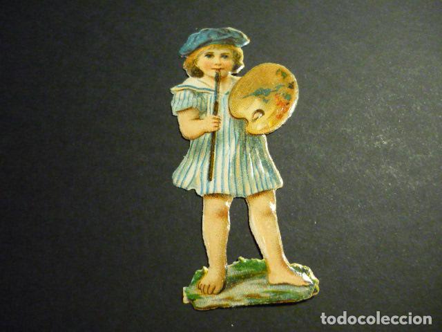 Collectionnisme Cartes &agrave; collectionner massicot&eacute;es anciennes: NI&Ntilde;A PINTORA CROMO TROQUELADO