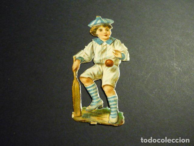 Collectionnisme Cartes &agrave; collectionner massicot&eacute;es anciennes: NI&Ntilde;O CON PELOTA CROMO TROQUELADO