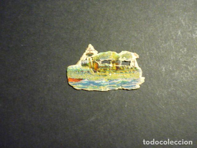 Collectionnisme Cartes &agrave; collectionner massicot&eacute;es anciennes: BARCO DE GUERRA CROMO TROQUELADO