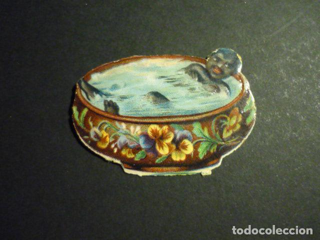 Collectionnisme Cartes &agrave; collectionner massicot&eacute;es anciennes: NI&Ntilde;O BA&Ntilde;ANDOSE CROMO TROQUELADO