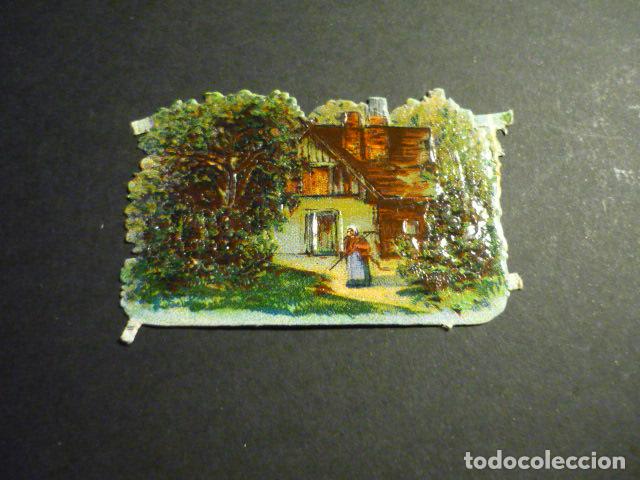 Collectable Antique Stamped Cards: CASA EN EL CAMPO CROMO TROQUELADO