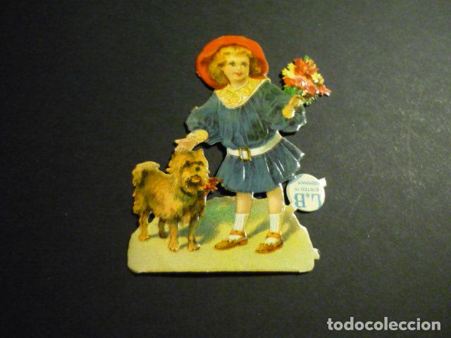 Coleccionismo cromos troquelados antiguos: NI&Ntilde;A CON FLORES CROMO TROQUELADO