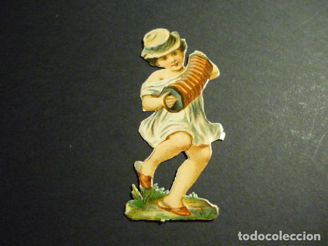 Coleccionismo cromos troquelados antiguos: NI&Ntilde;O MUSICO CROMO TROQUELADO