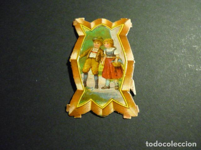 Coleccionismo cromos troquelados antiguos: NI&Ntilde;OS CAMPESINOS CROMO TROQUELADO