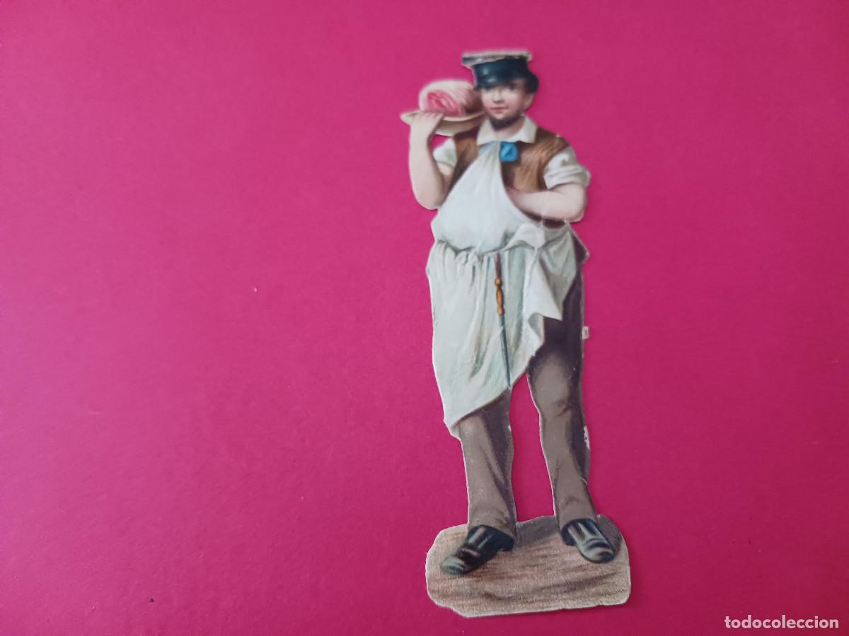 Coleccionismo cromos troquelados antiguos: cromo troquelado, carnicero, sin nombre comercial