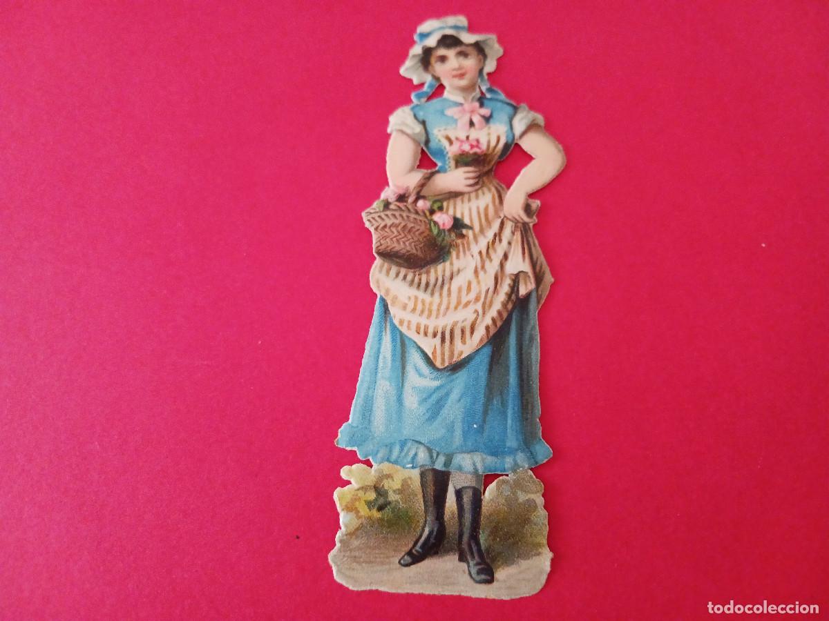 Coleccionismo cromos troquelados antiguos: cromo troquelado, florista, sin nombre comercial