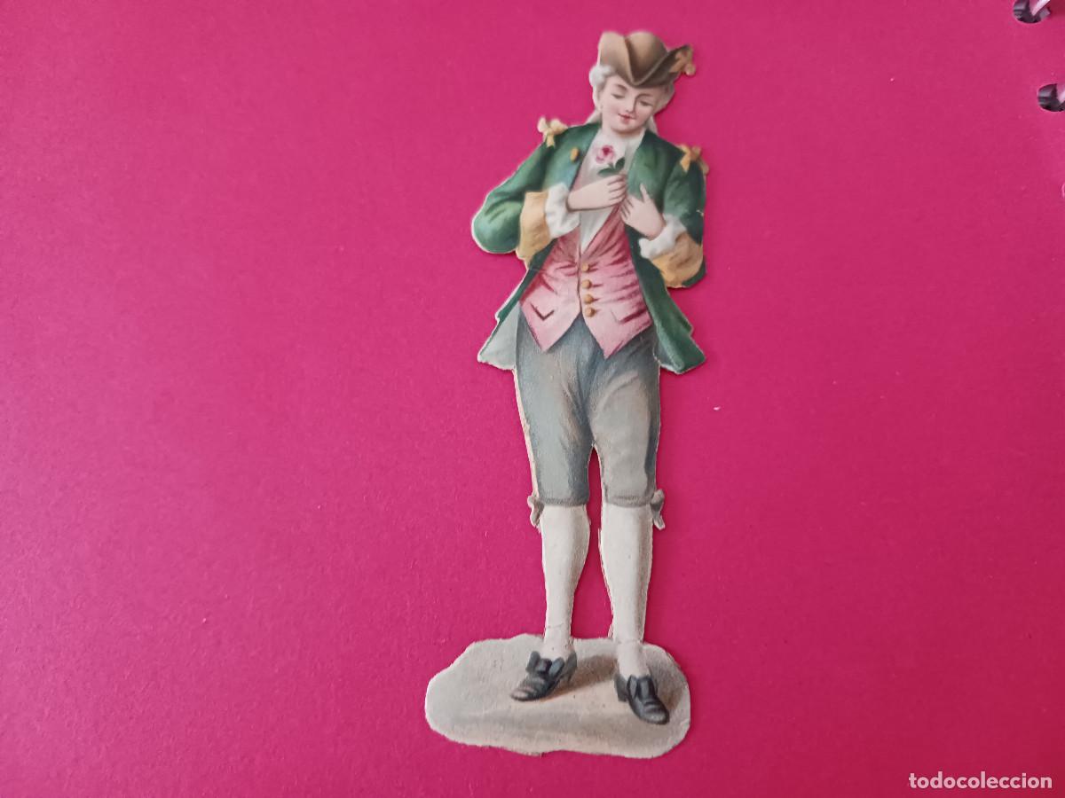 Coleccionismo cromos troquelados antiguos: cromo troquelado, chico con flor, sin nombre comercial