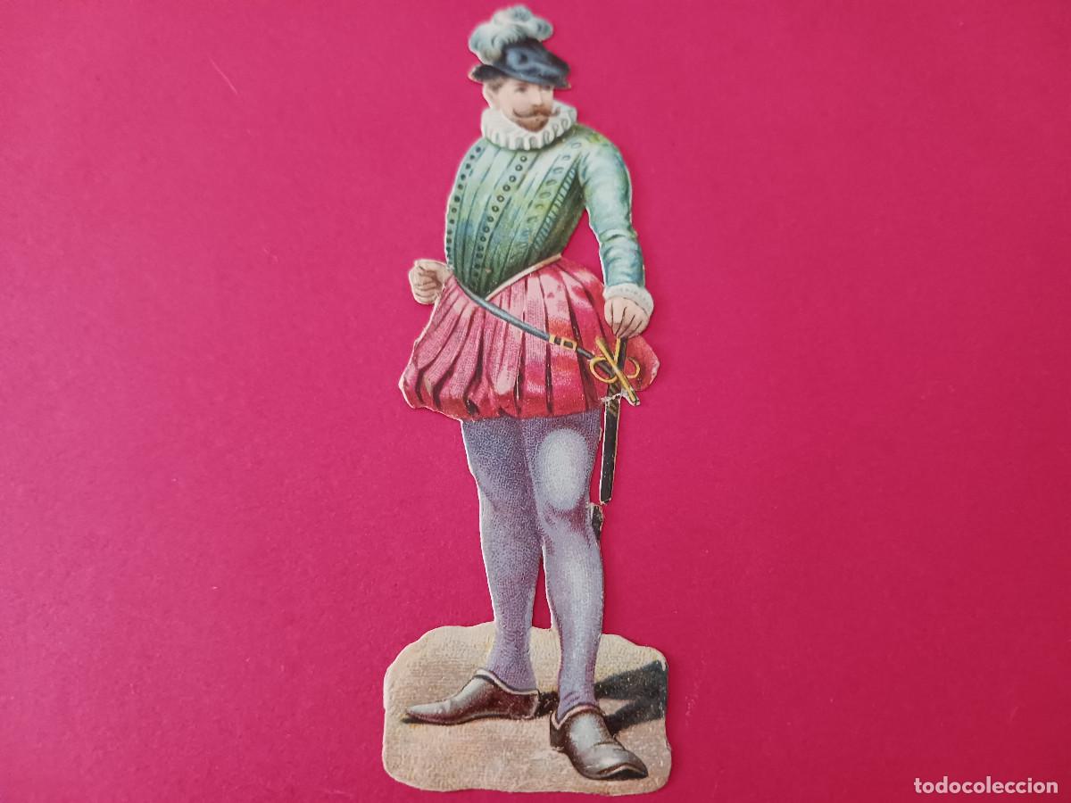 Collectionnisme Cartes &agrave; collectionner massicot&eacute;es anciennes: cromo troquelado, caballero con espada, sin nombre comercial