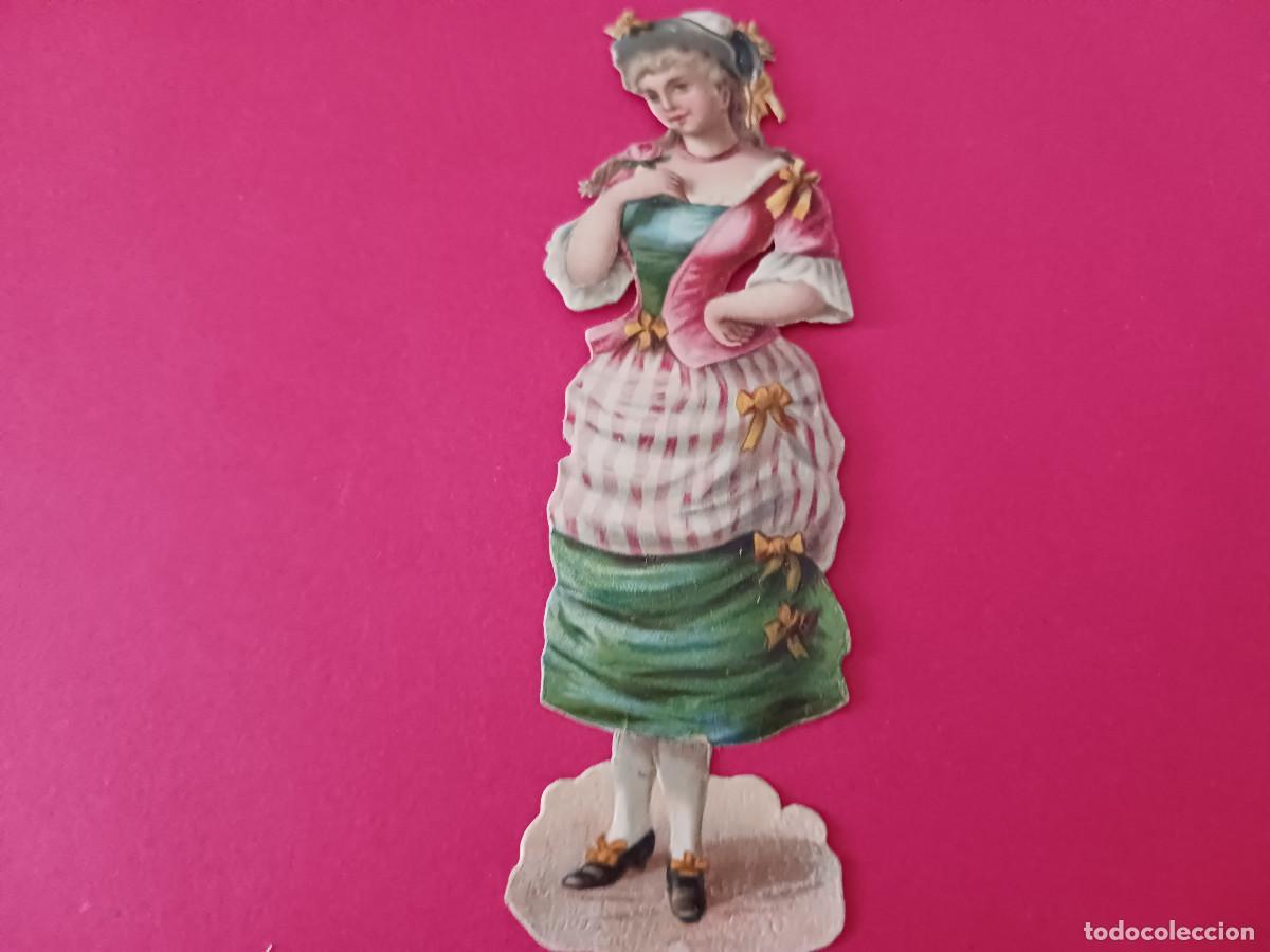 Coleccionismo cromos troquelados antiguos: cromo troquelado, chica joven, sin nombre comercial