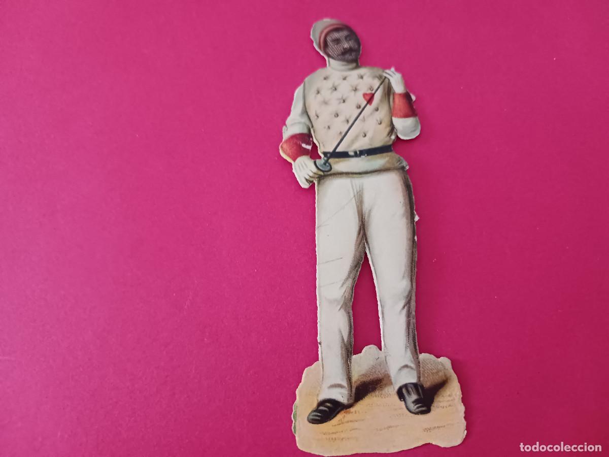 Coleccionismo cromos troquelados antiguos: cromo troquelado, chico esgrima, sin nombre comercial