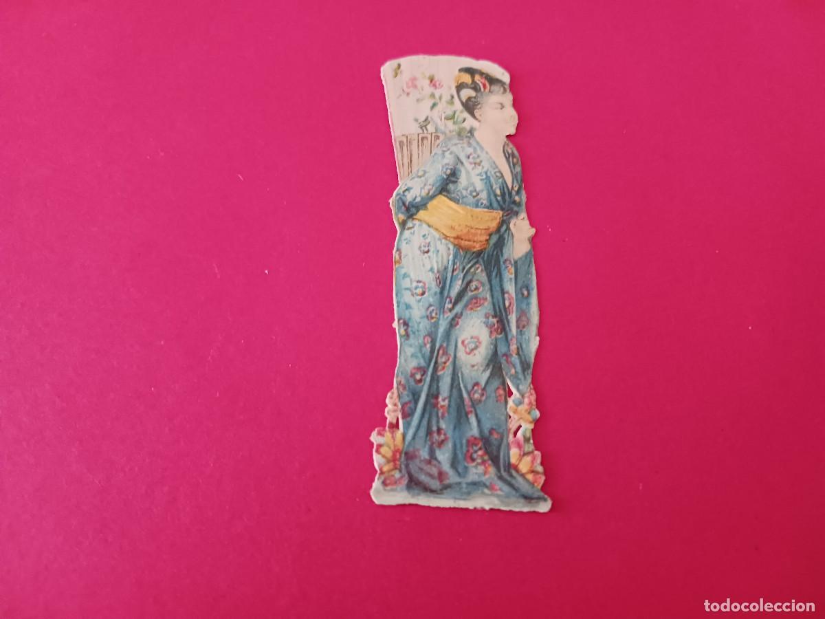 Coleccionismo cromos troquelados antiguos: cromo troquelado, geisha, sin nombre comercial