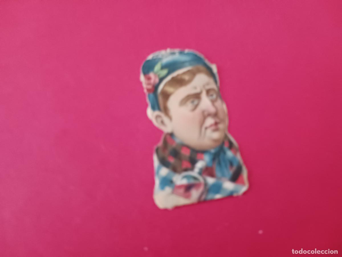 Coleccionismo cromos troquelados antiguos: cromo troquelado, cabezudo, sin nombre comercial