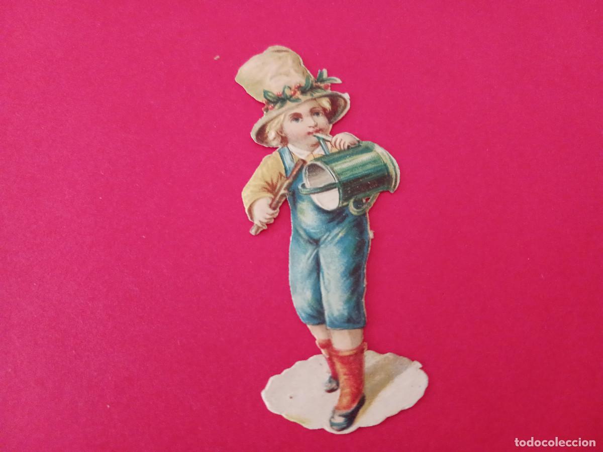 Coleccionismo cromos troquelados antiguos: cromo troquelado, peque&ntilde;o tamborilero, sin nombre comercial