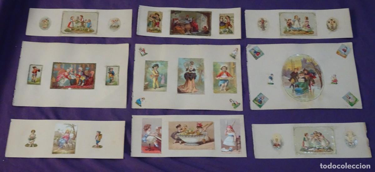 Coleccionismo cromos troquelados antiguos: LOTE DE ANTIGUOS CROMOS TROQUELADOS, VARIADOS, ORIGINALES, PEGADOS EN CART&Oacute;N, VER FOTOS