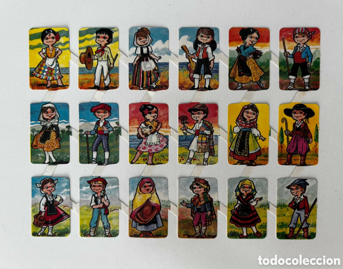 Coleccionismo cromos troquelados antiguos: L&aacute;mina CROMOS TROQUELADOS espa&ntilde;oles MAVES relieve ni&ntilde;os trajes regionales 70/80 NUEVA colecci&oacute;n EGB