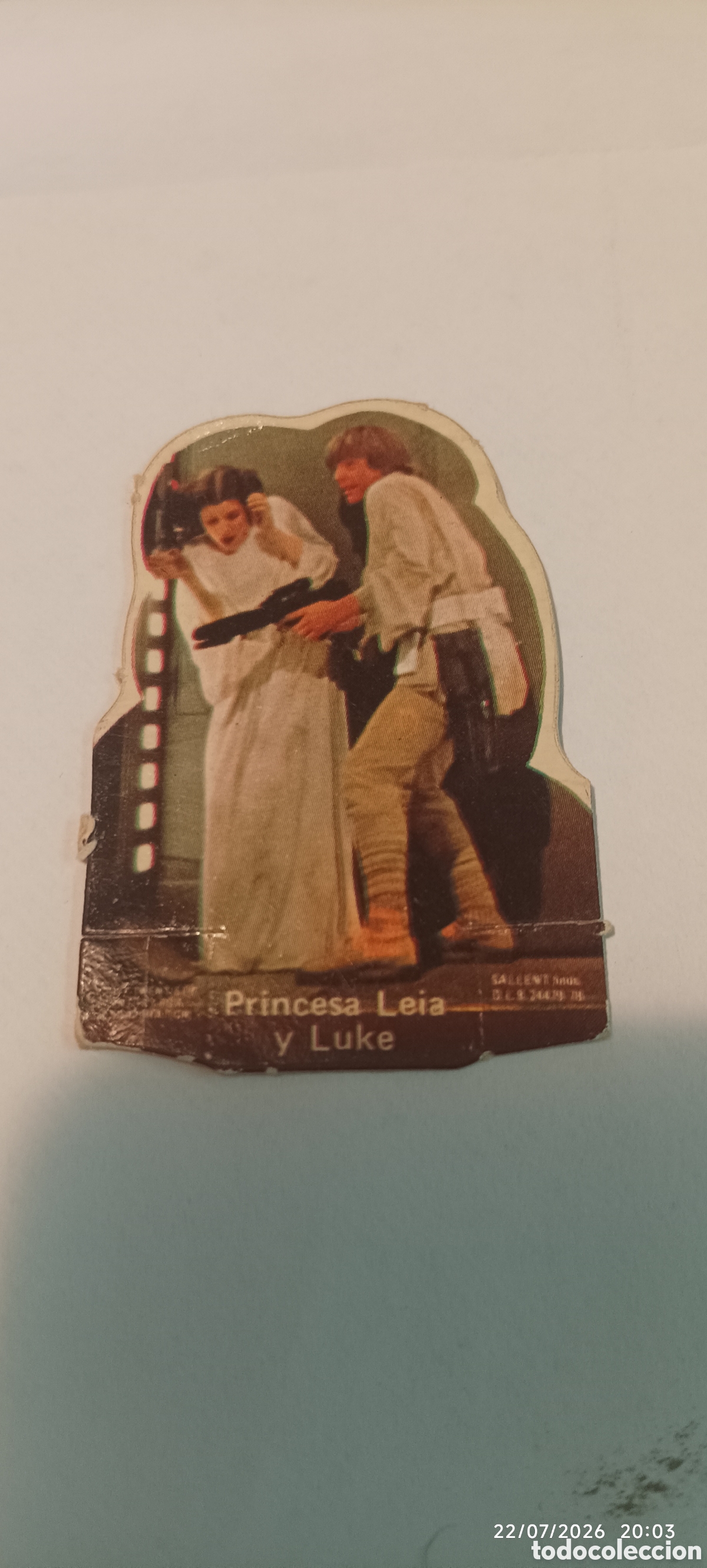 Coleccionismo cromos troquelados antiguos: Troquelado phoskitos la guerra de las galaxias Princesa Leia y Luke 1977