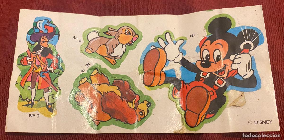 Coleccionismo cromos troquelados antiguos: Cromo con pegatinas troqueladas de Disney. Promocional de Margarina Natacha. A&ntilde;o 1991.