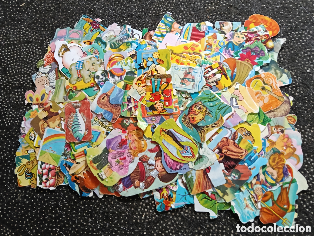 Coleccionismo cromos troquelados antiguos: Lote de m&aacute;s de 200 cromos troquelados de varias &eacute;pocas y tama&ntilde;os
