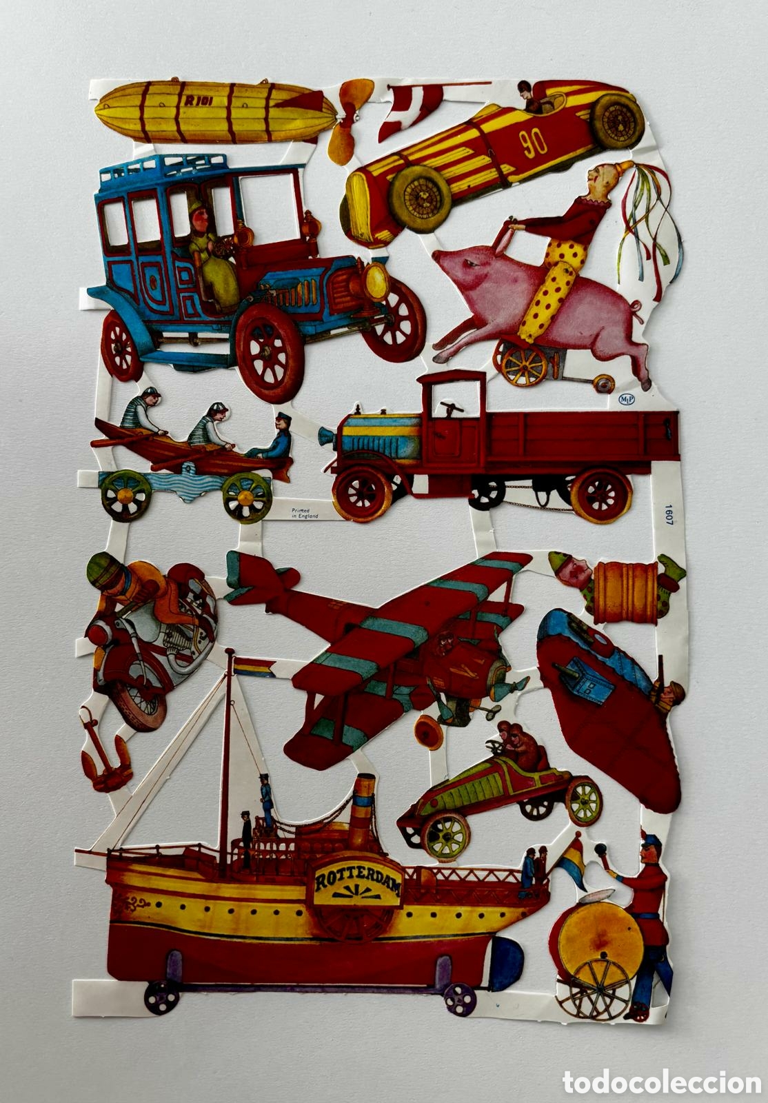 Coleccionismo cromos troquelados antiguos: L&aacute;mina CROMOS TROQUELADOS ingleses MLP 1607 transportes veh&iacute;culos NUEVA colecci&oacute;n infantiles ni&ntilde;as