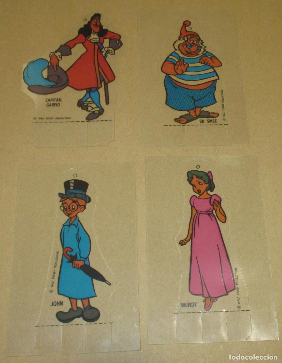 Coleccionismo cromos troquelados antiguos: Lote 4 cromos pl&aacute;sticos troquelados PETER PAN, WALT DISNEY, PALOTES, Chicles CHEIW, DAMEL