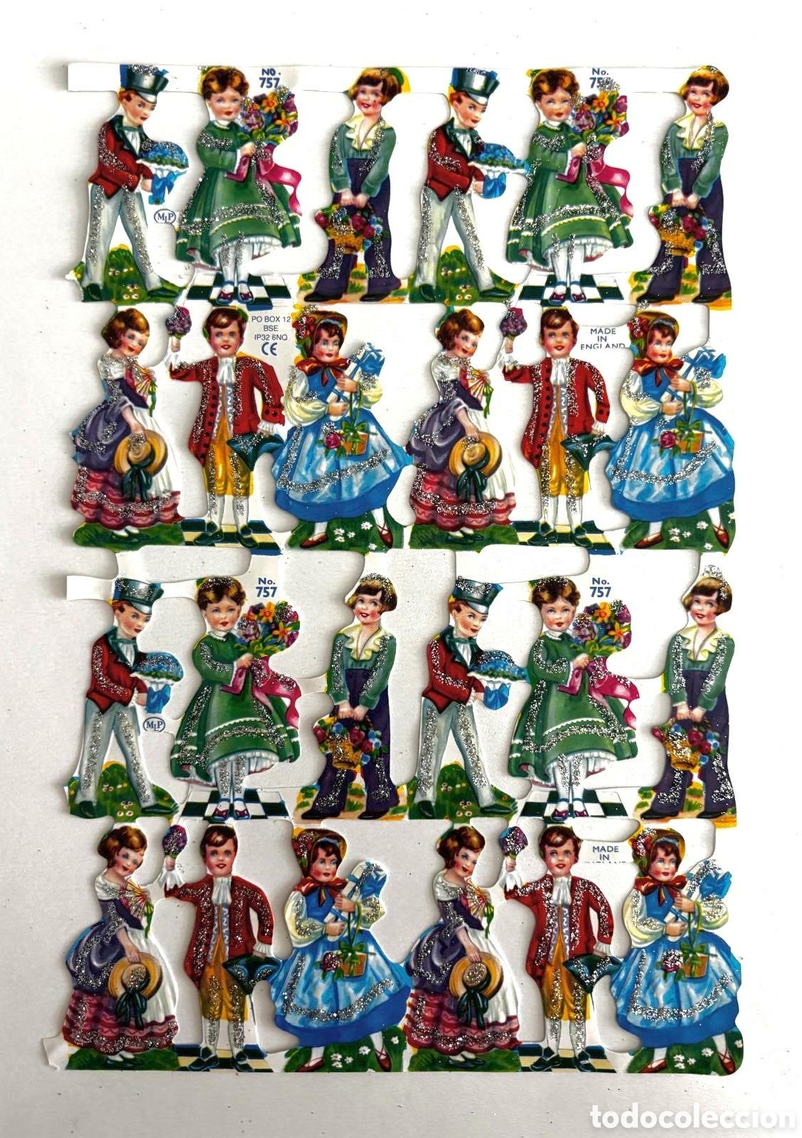 Coleccionismo cromos troquelados antiguos: L&aacute;mina PURPURINA CROMOS TROQUELADOS ingleses MLP 1486 ni&ntilde;os beb&eacute;s NUEVA brillantina colecci&oacute;n juego