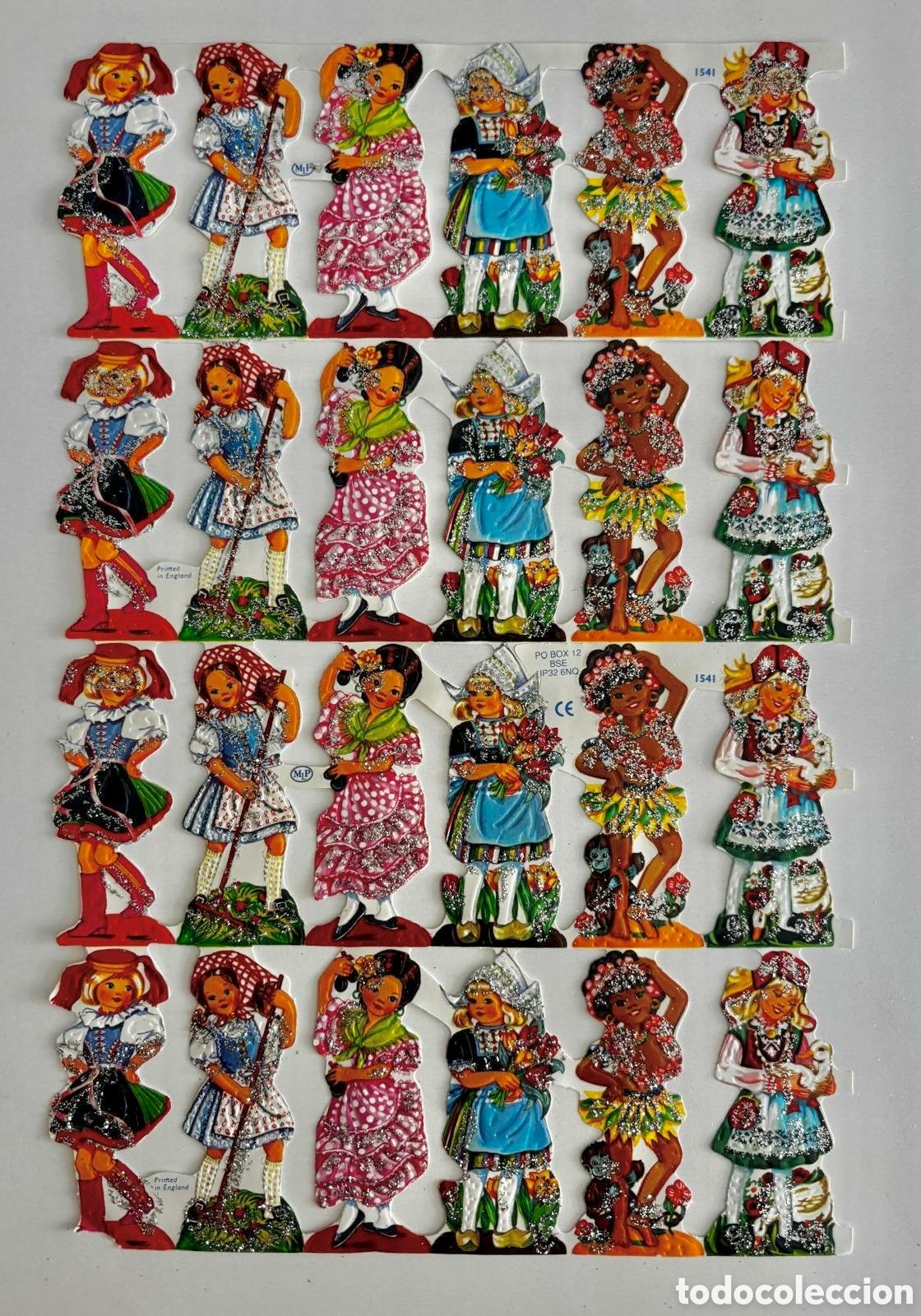 Coleccionismo cromos troquelados antiguos: L&aacute;mina PURPURINA CROMOS TROQUELADOS ingleses MLP 1541 ni&ntilde;os NUEVA brillantina colecci&oacute;n juego