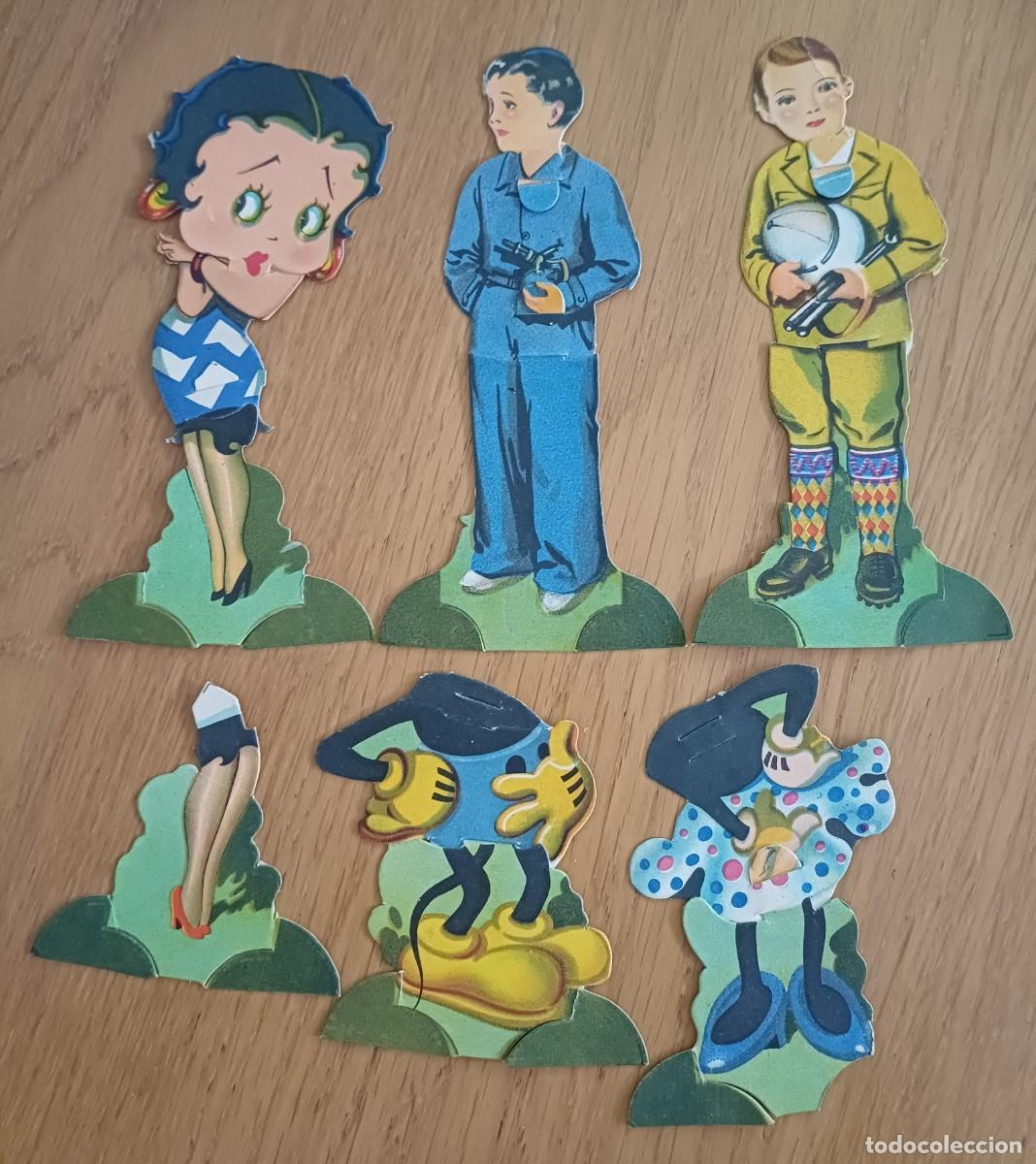 Coleccionismo cromos troquelados antiguos: Lote cromos antiguos troquelados Juncosa, Betty Boop , ni&ntilde;os, Mickey y Minnie Mouse