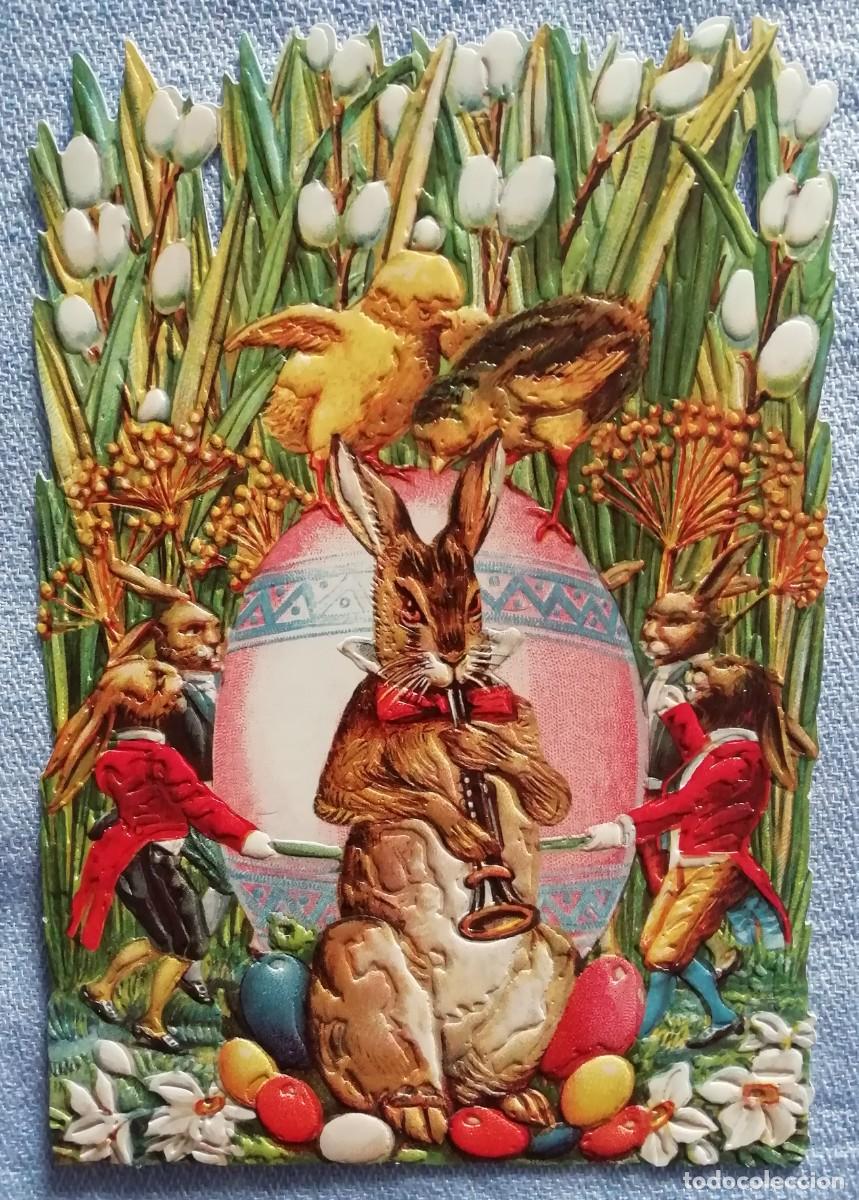 Coleccionismo cromos troquelados antiguos: CROMOS TROQUELADOS EF SERIE BK- 5117. PASCUA.GRAN RELIEVE Y BRILLO. APROX. 16.5 CM
