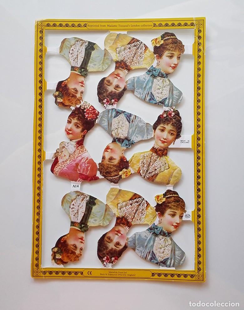 Coleccionismo cromos troquelados antiguos: L&aacute;mina de cromos troquelados de damas de &eacute;poca