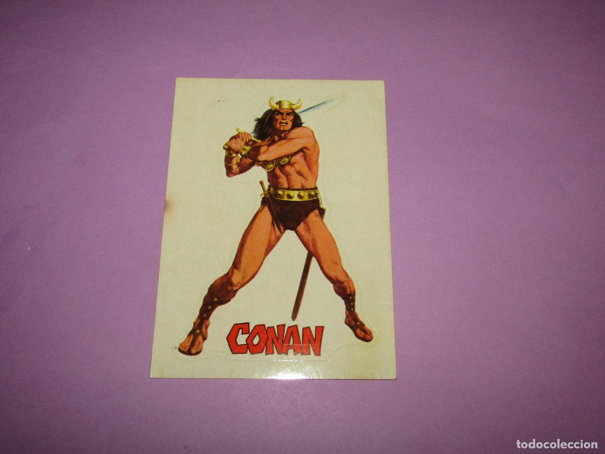Coleccionismo cromos troquelados antiguos: Antiguo Cromo Troquelado Gran Tama&ntilde;o CONAN de MARVEL del A&ntilde;o 1973