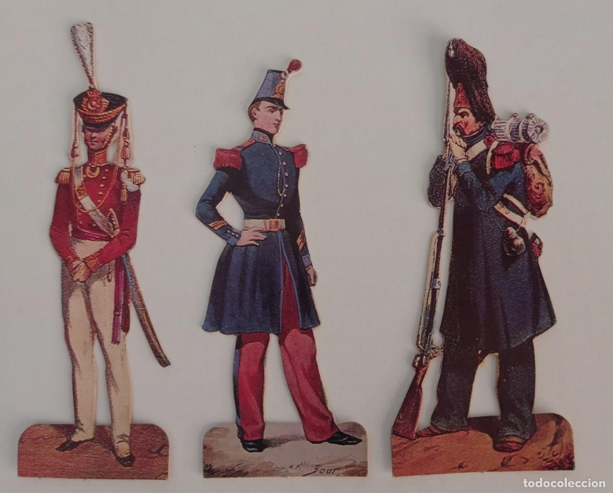 Coleccionismo cromos troquelados antiguos: CROMOS TROQUELADOS MILITARES EN CARTON CIGARROS FAVORITA TABACO ISLAS CANARIAS