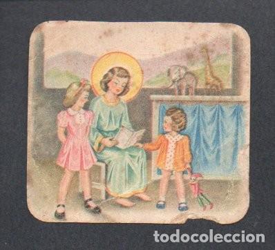 Coleccionismo cromos troquelados antiguos: ANTIGUO CROMO ORIGINAL TROQUELADO, RELIGIOSO INFANTIL. NI&Ntilde;O JESUS LEYENDO CON NI&Ntilde;OS.