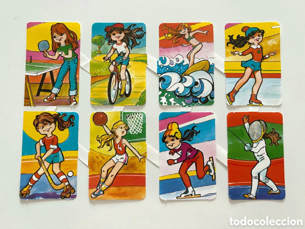 Coleccionismo cromos troquelados antiguos: L&aacute;mina CROMOS TROQUELADOS espa&ntilde;oles MAVES GRANDES relieve ni&ntilde;as deportistas deportes 70/80 NUEVA EGB