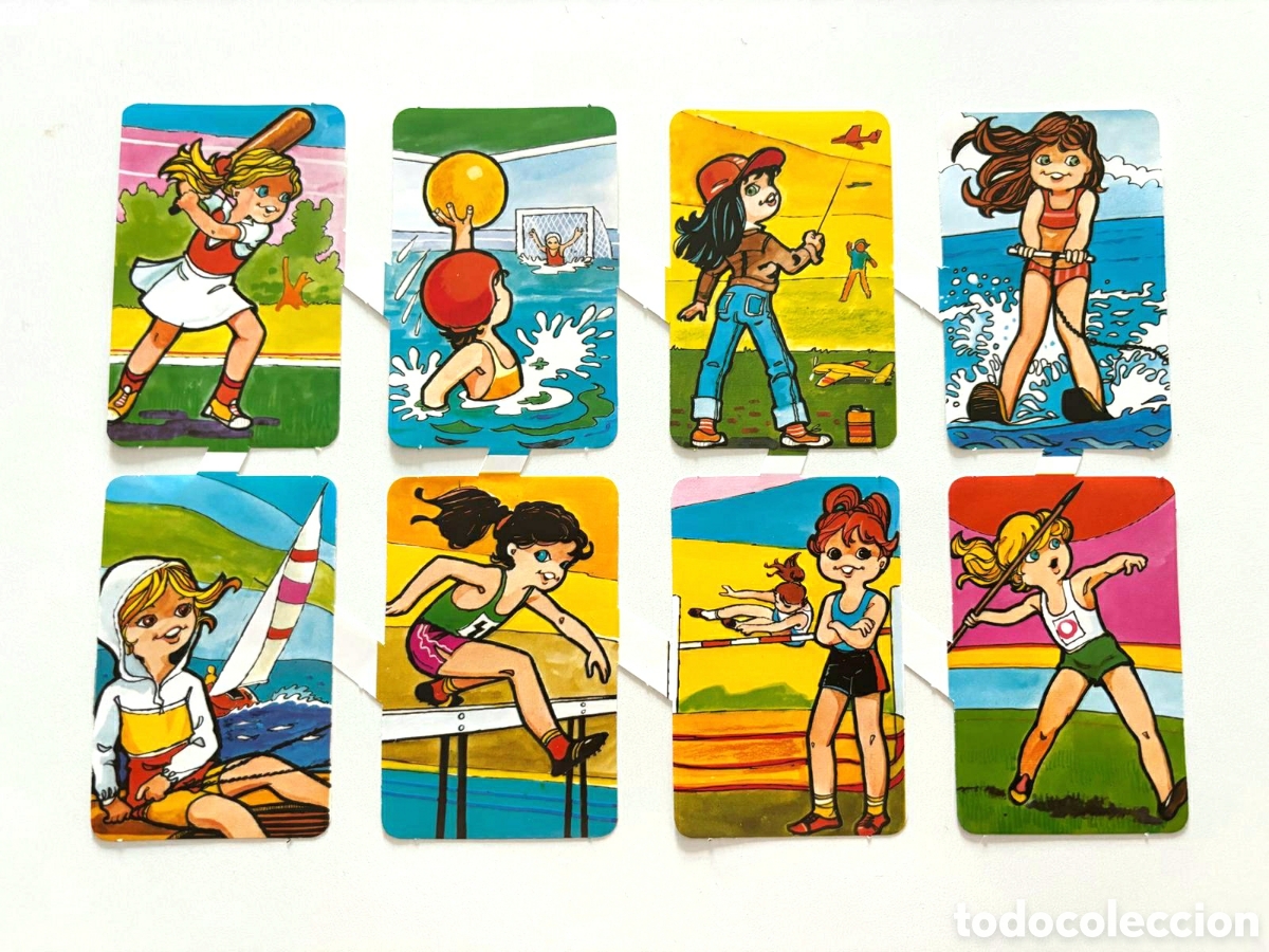 Coleccionismo cromos troquelados antiguos: L&aacute;mina CROMOS TROQUELADOS espa&ntilde;oles MAVES GRANDES relieve ni&ntilde;as deportistas deportes 70/80 NUEVA EGB