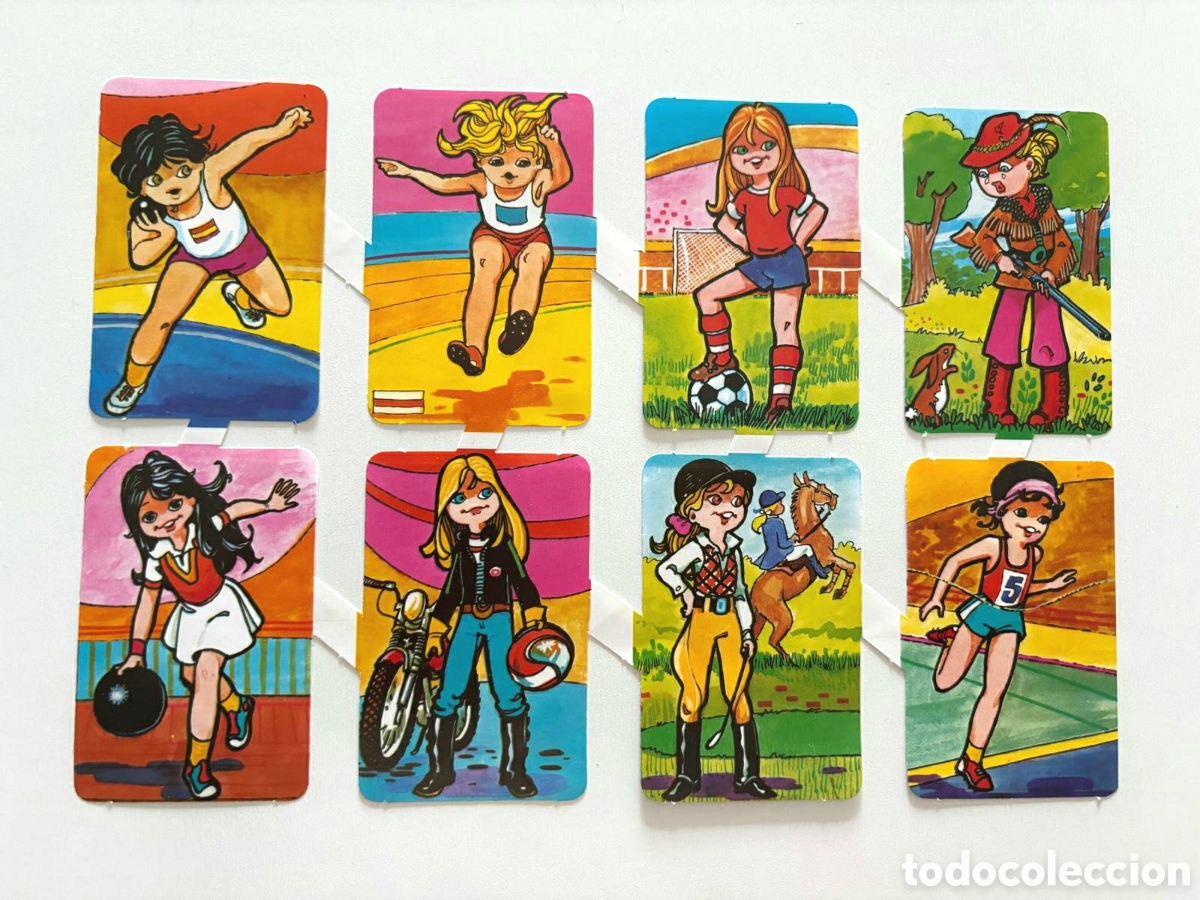 Coleccionismo cromos troquelados antiguos: L&aacute;mina CROMOS TROQUELADOS espa&ntilde;oles MAVES GRANDES relieve ni&ntilde;as deportistas deportes 70/80 NUEVA EGB