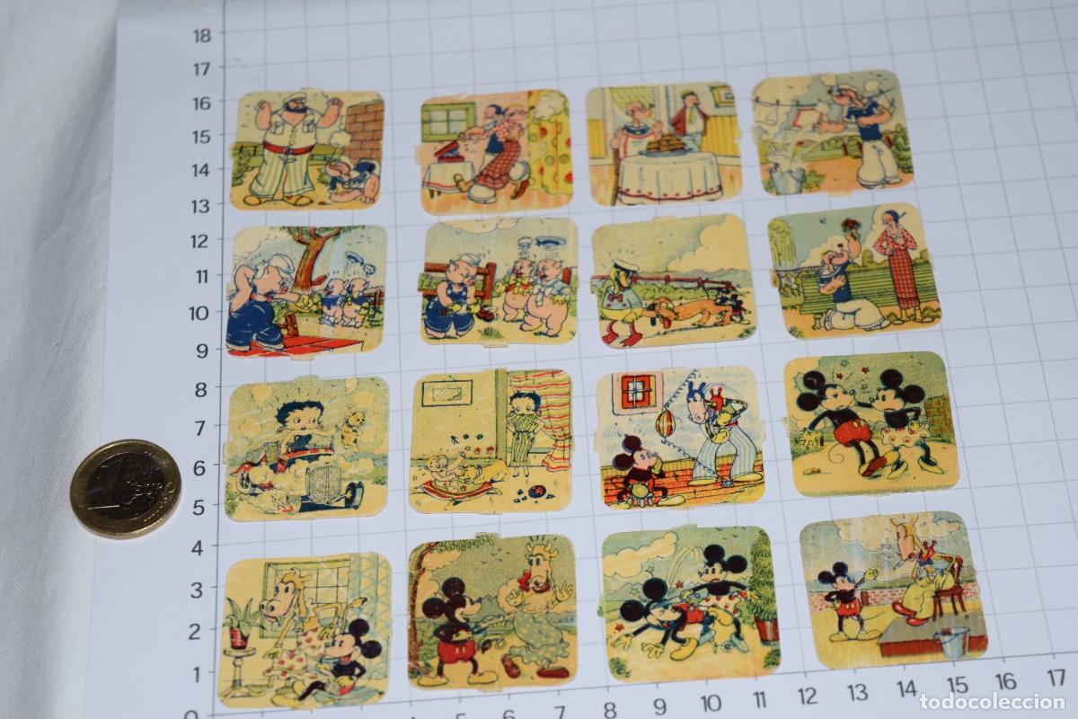 Coleccionismo cromos troquelados antiguos: A&ntilde;os 40, FHER Disney - CROMOS TROQUELADOS / Mickey Mouse, Popeye, Betty Boop,Tres Cerditos - Lote 4