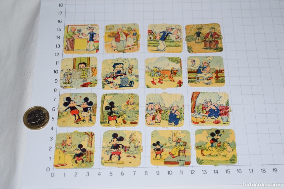 Coleccionismo cromos troquelados antiguos: A&ntilde;os 40, FHER Disney - CROMOS TROQUELADOS / Mickey Mouse, Popeye, Betty Boop,Tres Cerditos - Lote 5