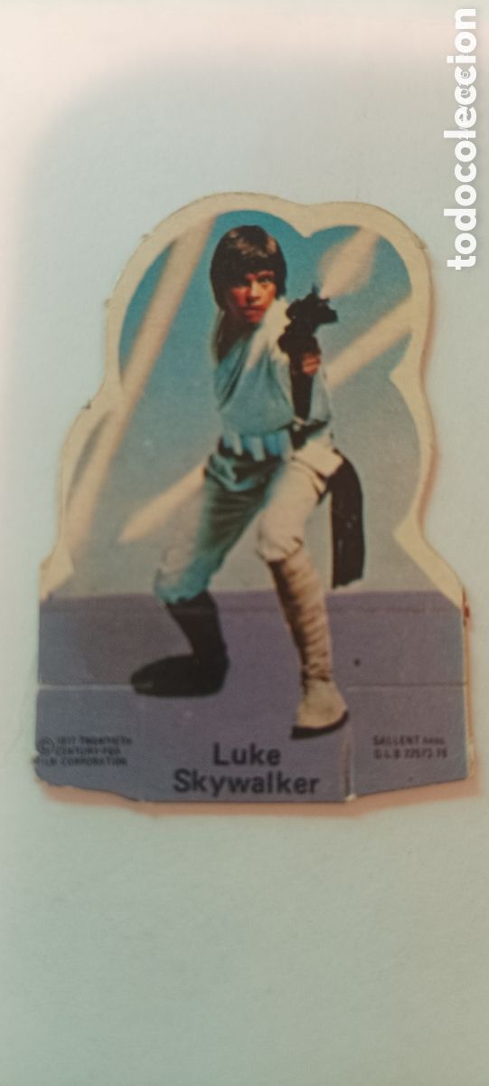 Coleccionismo cromos troquelados antiguos: Troquelado phoskitos la guerra de las galaxias Luke Skywalker 1977