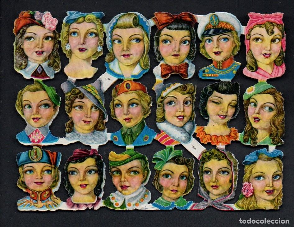 Coleccionismo cromos troquelados antiguos: CROMOS TROQUELADOS ORIGINALES, - LAMINA FB 127 - CON BRILLO Y RELIEVE. COMPLETA.