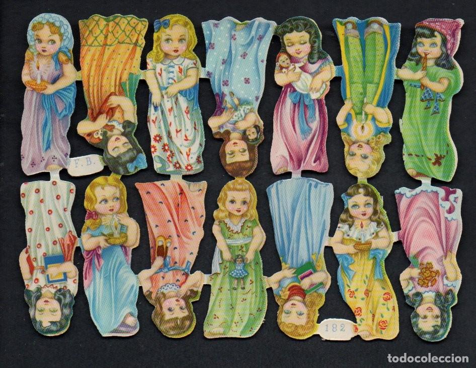 Coleccionismo cromos troquelados antiguos: CROMOS TROQUELADOS ORIGINALES, - LAMINA FB 182 - CON BRILLO Y RELIEVE. COMPLETA