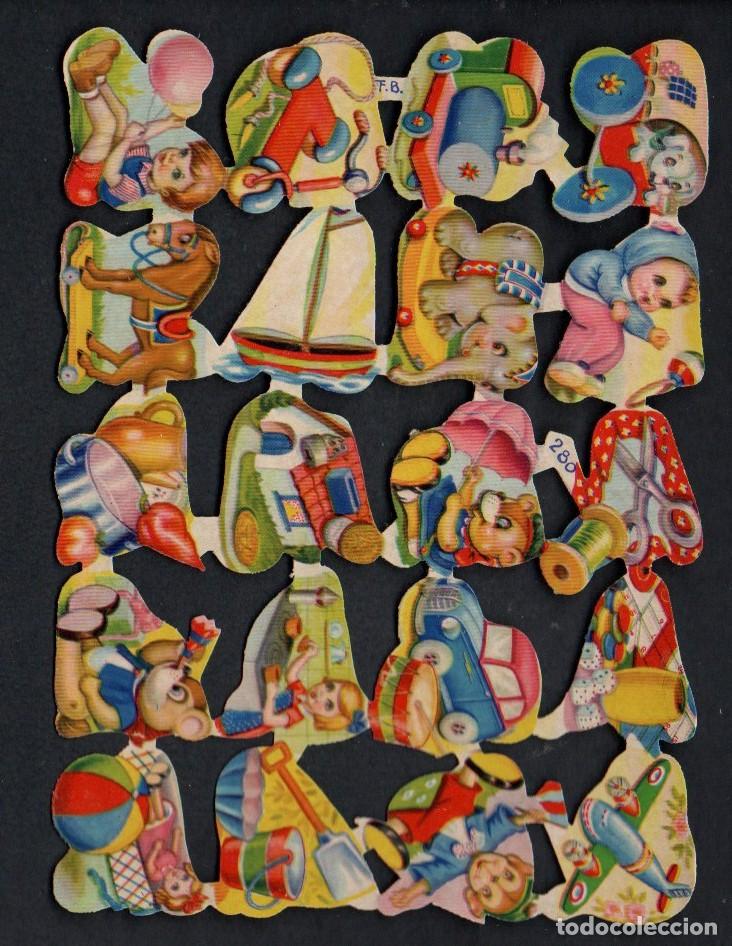 Coleccionismo cromos troquelados antiguos: CROMOS TROQUELADOS ORIGINALES, - LAMINA FB 280 - CON BRILLO Y RELIEVE. COMPLETA