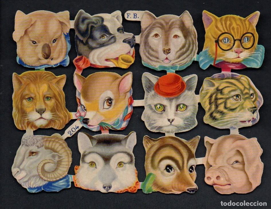 Coleccionismo cromos troquelados antiguos: CROMOS TROQUELADOS ORIGINALES, - LAMINA FB 204 - CON BRILLO Y RELIEVE. COMPLETA