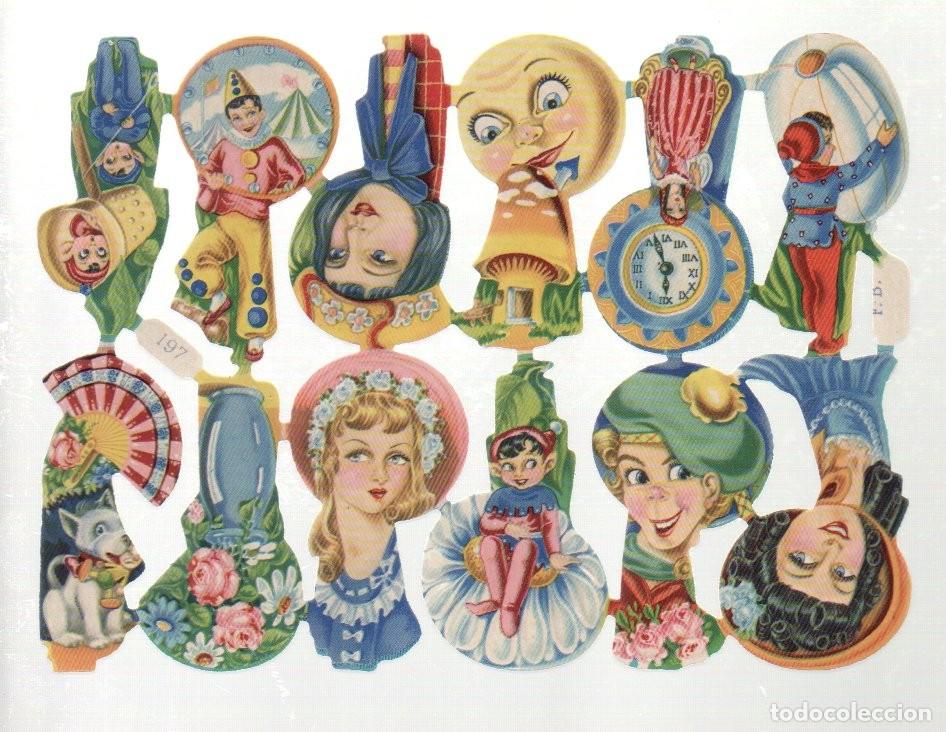 Coleccionismo cromos troquelados antiguos: CROMOS TROQUELADOS ORIGINALES, - LAMINA FB 197 - CON BRILLO Y RELIEVE. COMPLETA